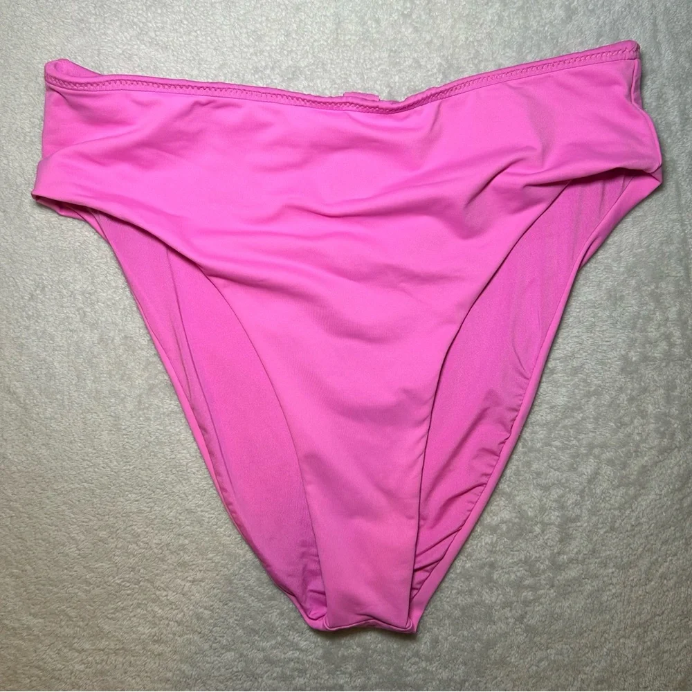 Skims Recycled Swim Mid Waist Swimsuit Bottoms in Pink Size Small